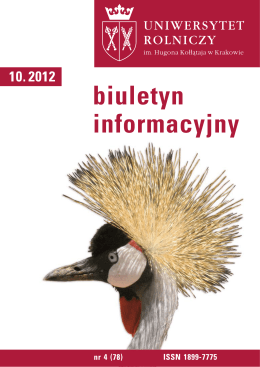 Biuletyn Informacyjny UR w Krakowie nr 4 (78)