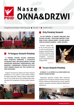 Biuletyn POiD - Związek Polskie Okna i Drzwi