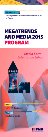 Megatrends and Media 2015 - Fakulta masmediálnej komunikácie