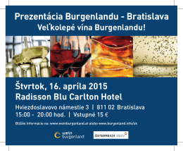 Prezentácia Burgenlandu - Bratislava