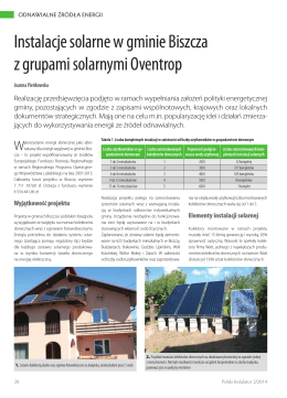 Instalacje solarne w gminie Biszcza z grupami solarnymi