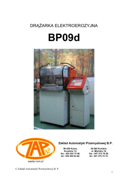 DTR 09d - Zakład Automatyki Przemysłowej BP