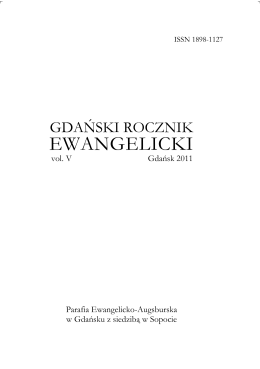 Gdański Rocznik Ewangelicki - Kościół Ewangelicko