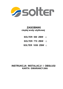 Instrukcja SOLTER ZBW 500-1050