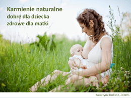 Karmienie naturalne zdrowe dla dziecka i matki