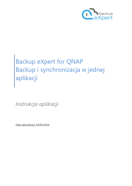 Backup eXpert for QNAP Backup i synchronizacja w jednej aplikacji