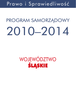 Program samorządowy dla województwa śląskiego