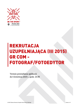 Fotograf/Fotoedytor - Związek Harcerstwa Polskiego