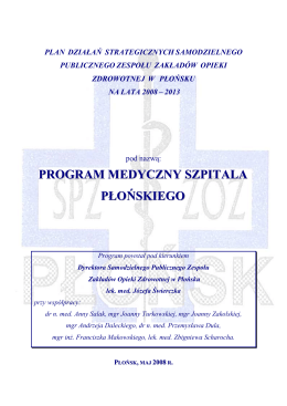 Program Medyczny Szpitala Płońskiego