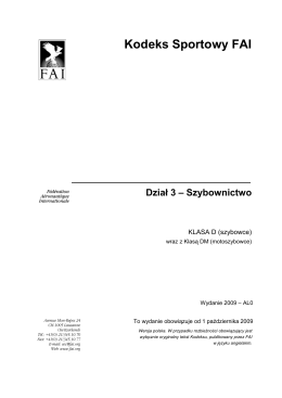 Kodeks Sportowy FAI