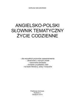Angielsko-polski słownik tematyczny: życie codzienne (2014)