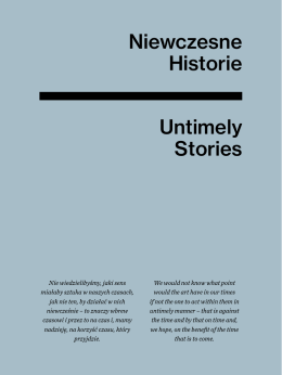 Niewczesne Historie Untimely Stories