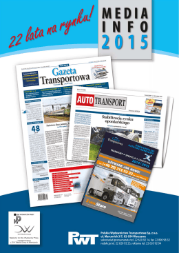 Media info 2015 - Polska Gazeta Transportowa