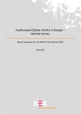 Audiovisual Orphan Works in Europe – national survey