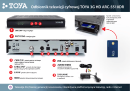 Odbiornik telewizji cyfrowej TOYA 3G HD ARC