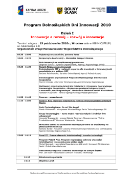 Program Konferencji - Urząd Patentowy Rzeczypospolitej Polskiej