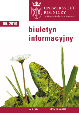 Biuletyn Informacyjny UR w Krakowie nr 4 (66)