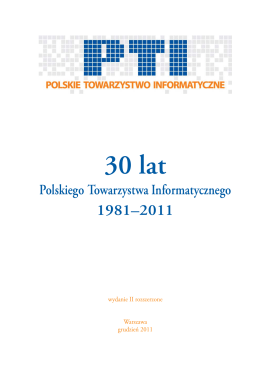 30 lat - Polskie Towarzystwo Informatyczne