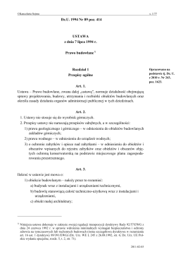 Ustawa z dnia 7 lipca 1994 r. Prawo budowlane