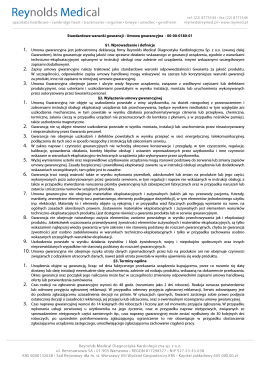 standardowe warunki gwarancji 2012
