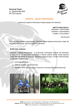 Survival Team ul. Zamenhofa 26/5 64-100 Leszno