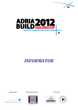 INFORMATOR - Adria Build Sailing Cup