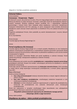 Schemat folderu - Toruńskiej Agencji Rozwoju Regionalnego SA