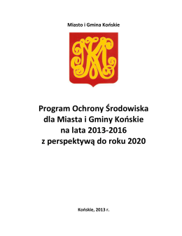 Program Ochrony Środowiska na lata 2013-2016