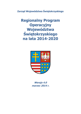 Regionalny Program Operacyjny Województwa Świętokrzyskiego