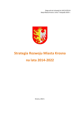 Strategia Rozwoju Miasta Krosna na lata 2014-2022