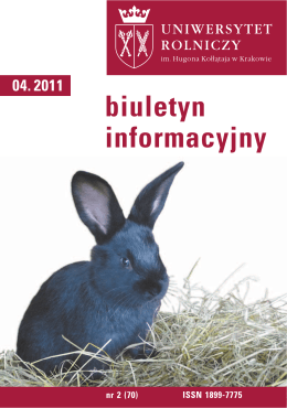 Biuletyn Informacyjny UR w Krakowie nr 2 (70)