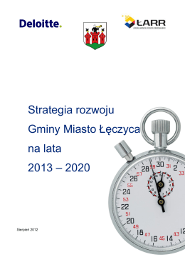 Strategia rozwoju Gminy Miasto Łęczyca na lata 2013 – 2020