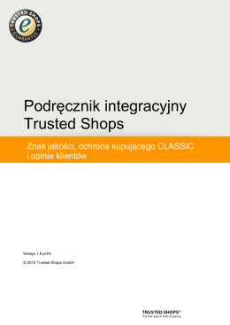 Podręcznik integracyjny Trusted Shops