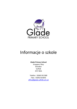 Informacje o szkole - Glade Primary School