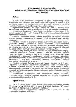 Biuletyn 2012 (PDF) - Wojewódzki Sąd Administracyjny w Gdańsku