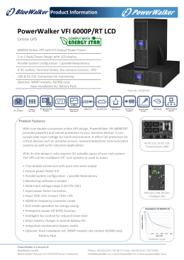 Datasheet - PowerWalker UPS