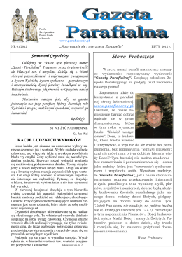 Gazeta Parafialna nr 1/2012