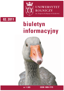 Biuletyn Informacyjny UR w Krakowie nr 1 (68)