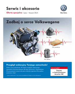 Serwis i akcesoria Zadbaj o serce Volkswagena