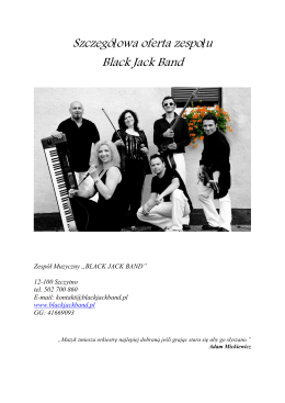 Szczegółowa oferta zespołu Black Jack Band