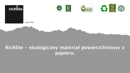Pobierz - Ekologiczny materiał powierzchniowy z papieru