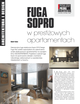 Fuga SOPRO w prestiżowych apartamentach (Builder 09/2013)