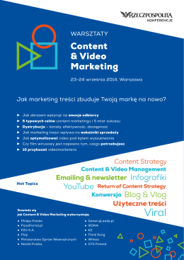 Content & Video Marketing - Konferencje