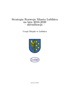 Strategia Rozwoju Miasta Lublińca na lata 2010-2020