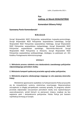 Pismo w formacie PDF - NSZZ Policjantów Województwa Kujawsko