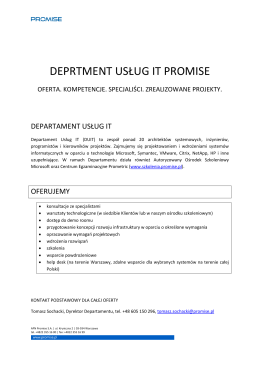 Promise Departament Usług IT. Edycja 2013 (pdf)