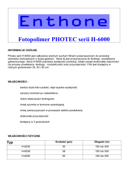 Fotopolimer H6000 - PCB Technology Elbląg