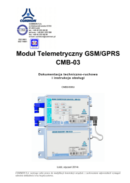 Moduł Telemetryczny GSM/GPRS - CMB-03 - DTR
