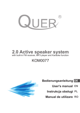 User`s manual 2.0 Active speaker system