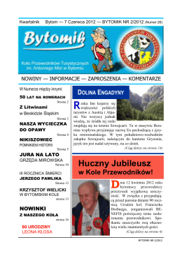 Bytomik 2/2012 - Koła Przewodników Turystycznych PTTK im